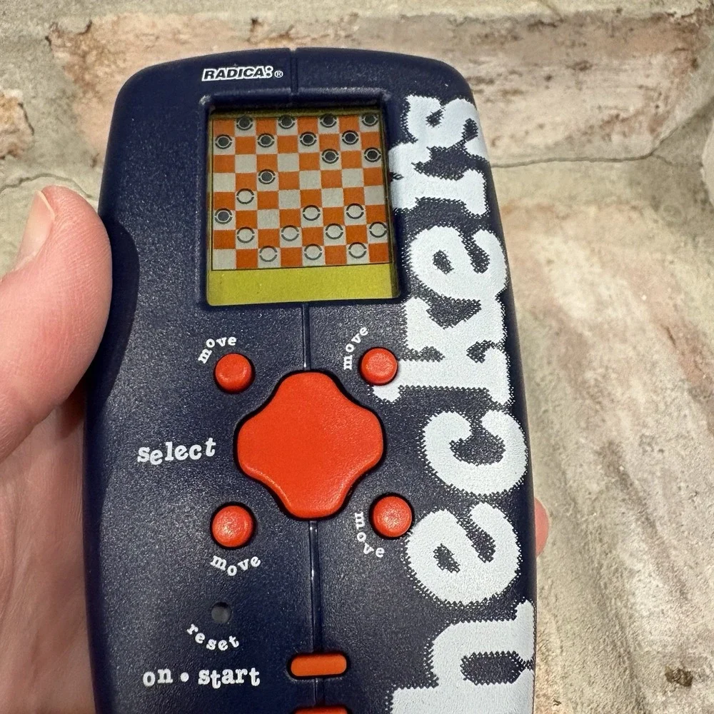 Vintage Checkers Radica Handheld Video Game Tested Working